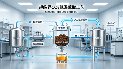 超临界CO2低温萃取工艺